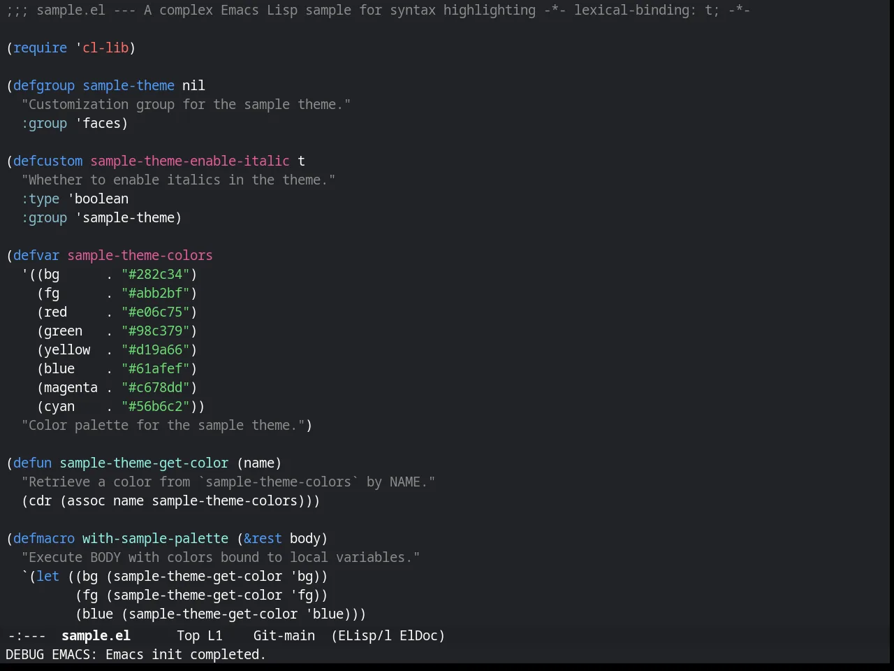 Timu-macOS Dark in emacs-lisp-mode