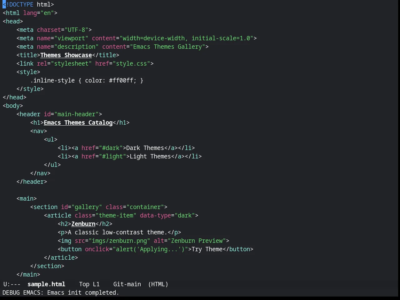 Timu-macOS Dark in html-mode