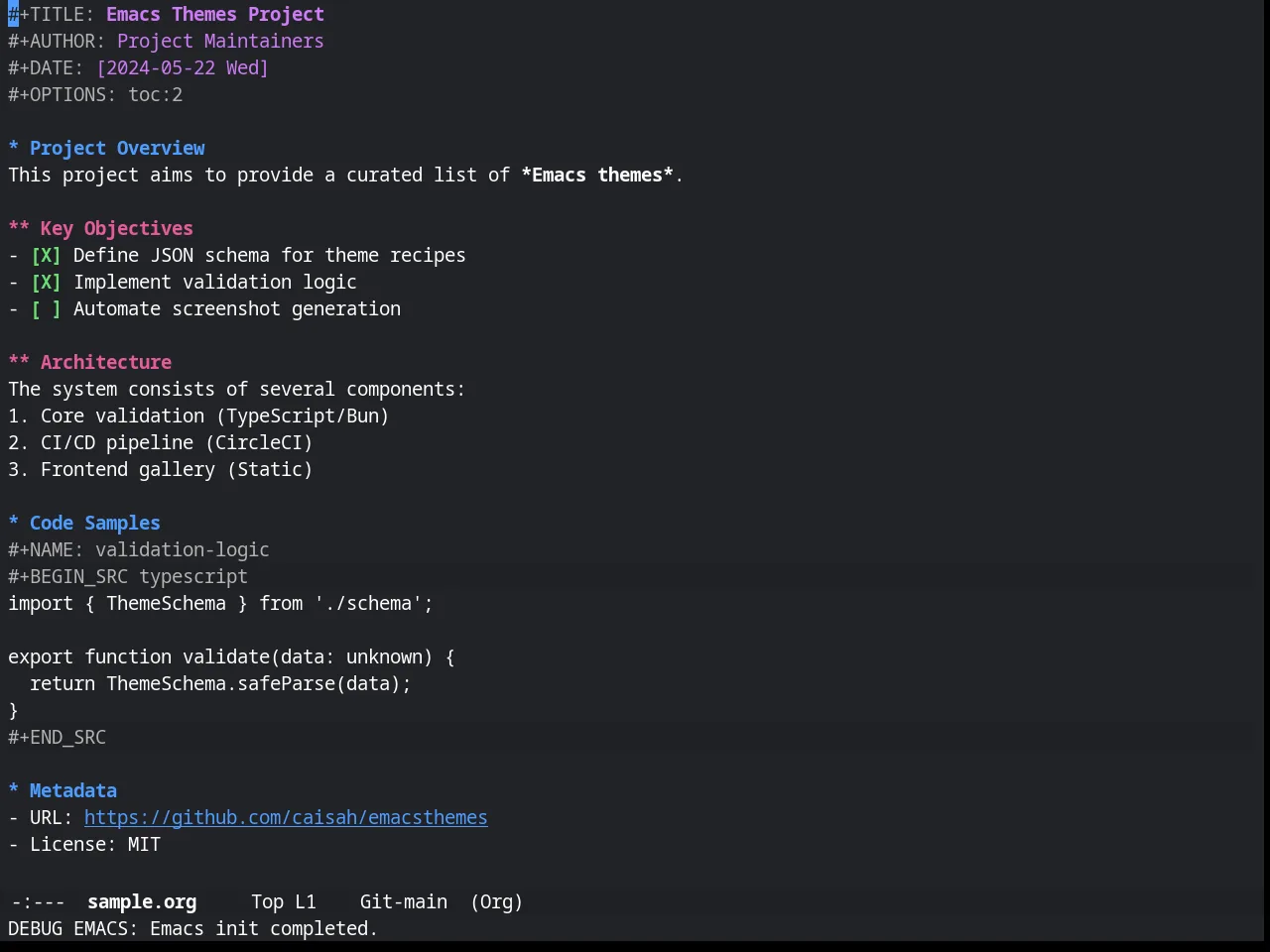 Timu-macOS Dark in org-mode