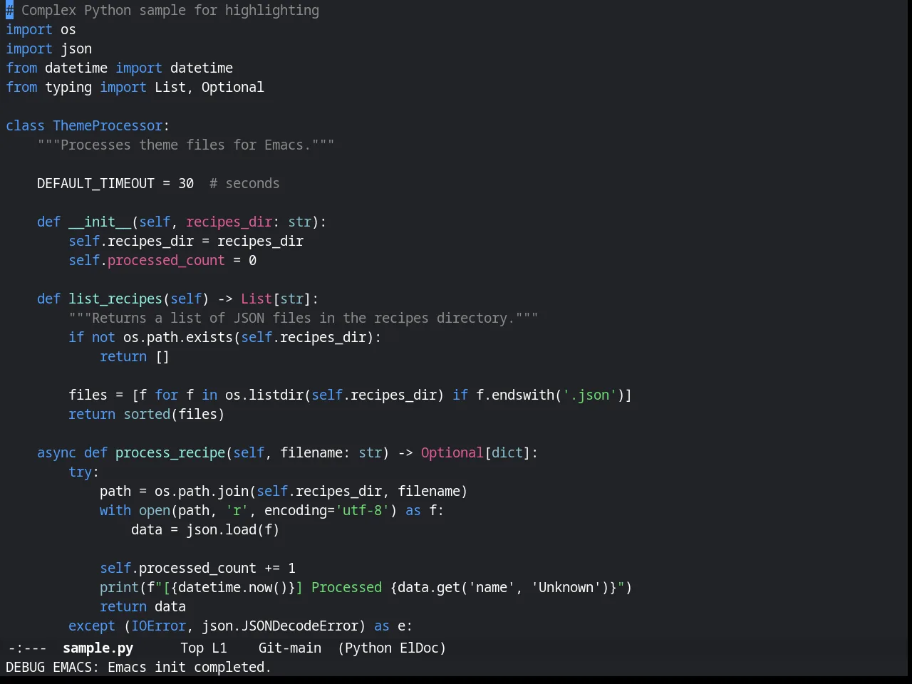 Timu-macOS Dark in python-mode