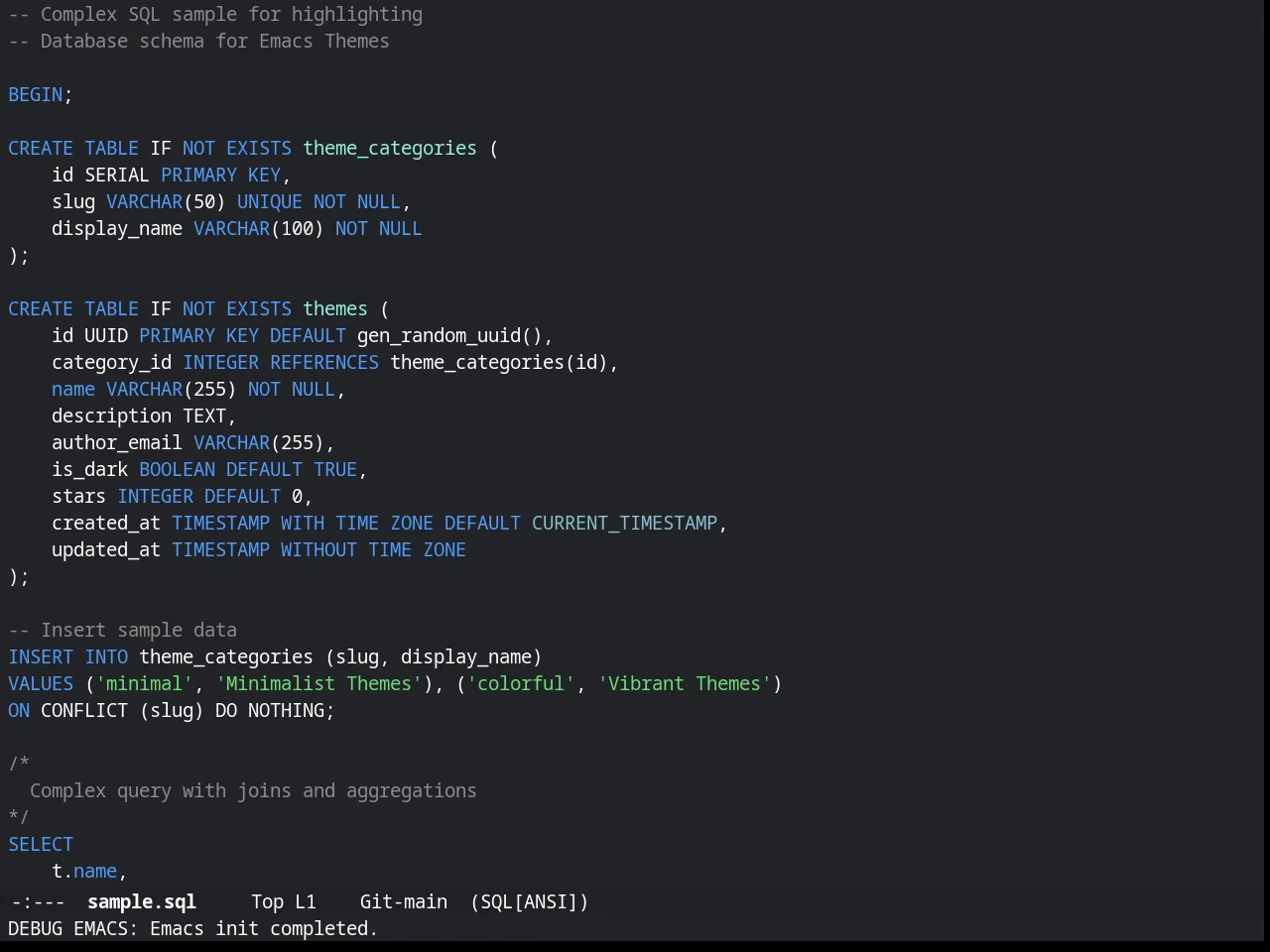 Timu-macOS Dark in sql-mode
