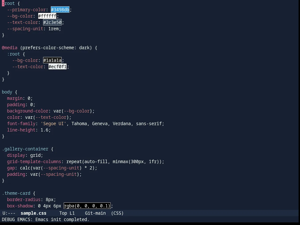 Timu-Rouge in css-mode