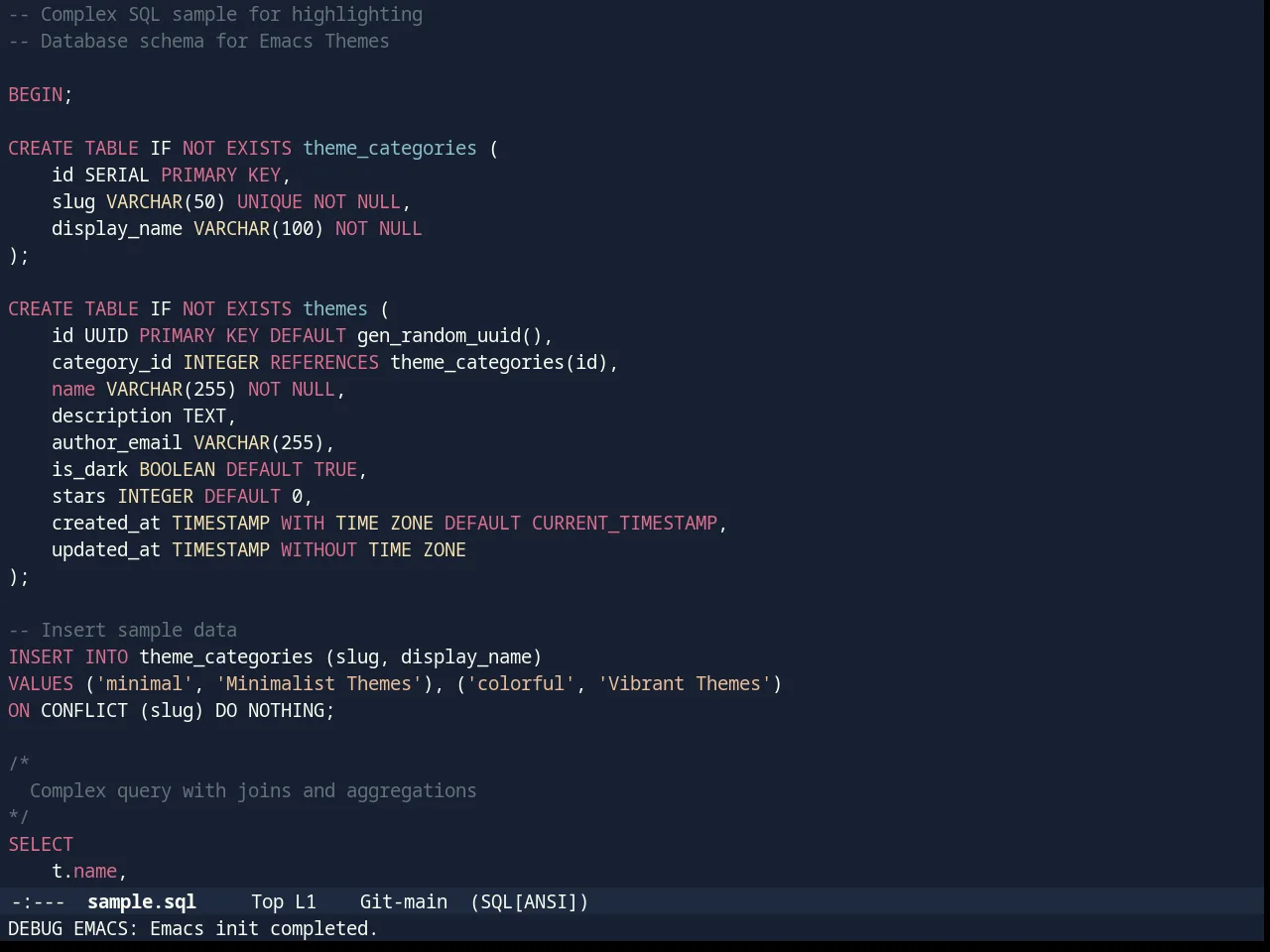 Timu-Rouge in sql-mode