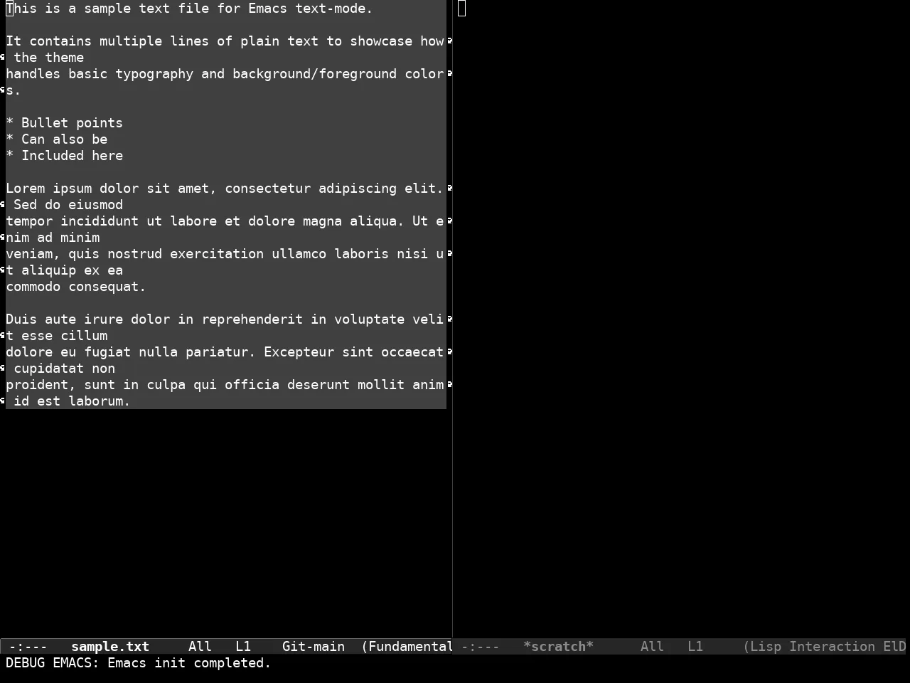 Tok Theme Dark in fundamental-mode