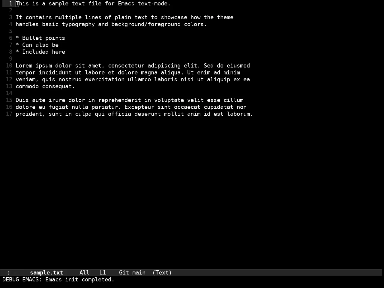 Tok Theme Dark in text-mode