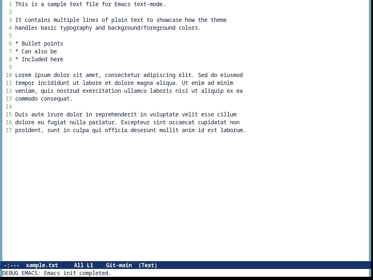 Tommyh Theme in text-mode