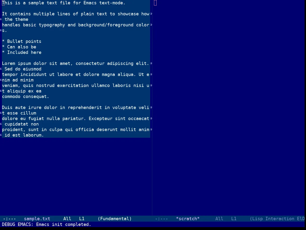 Tomorrow Night Deepblue Theme in fundamental-mode