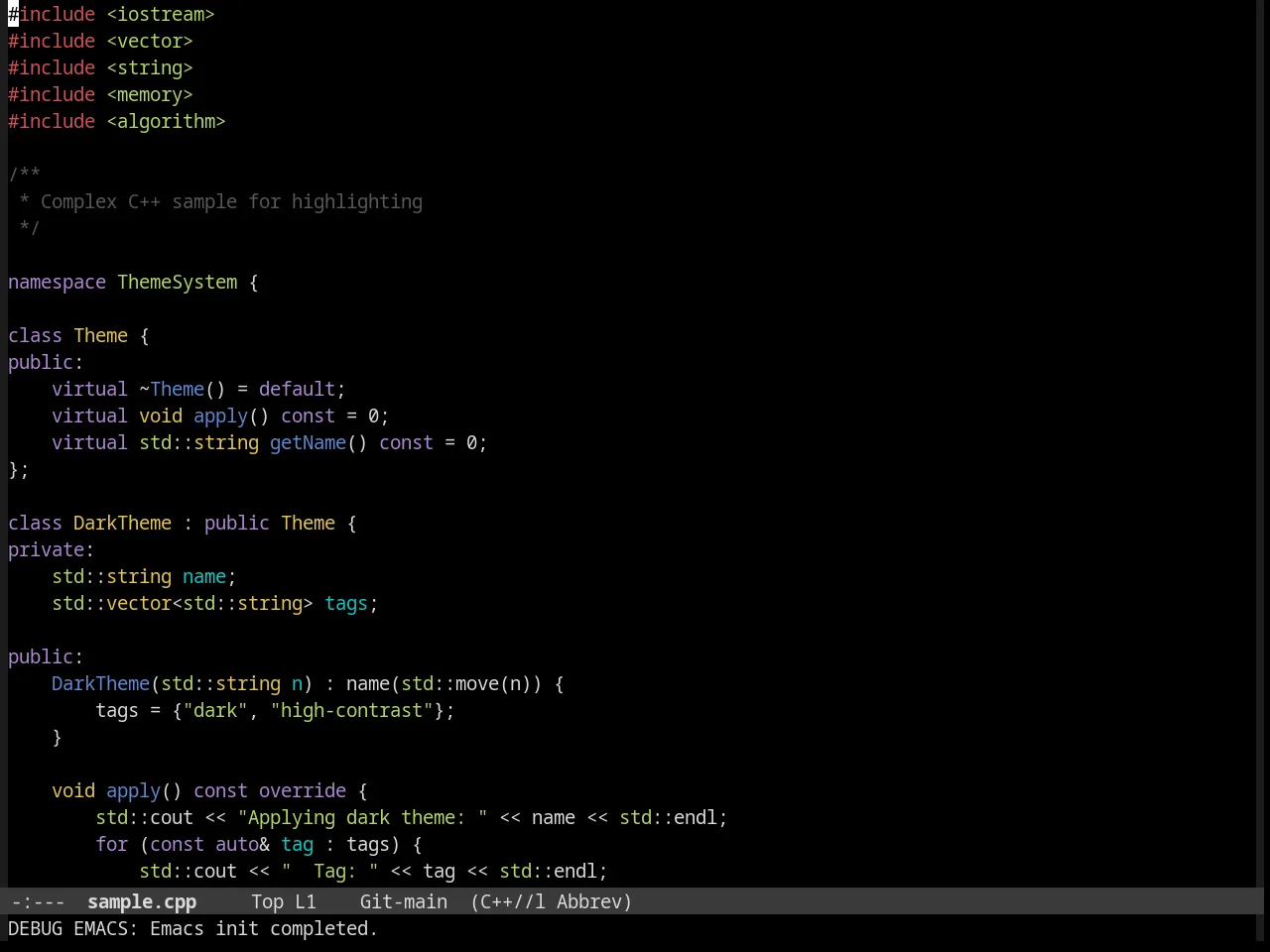 Tomorrow Night Paradise Theme in c++-mode