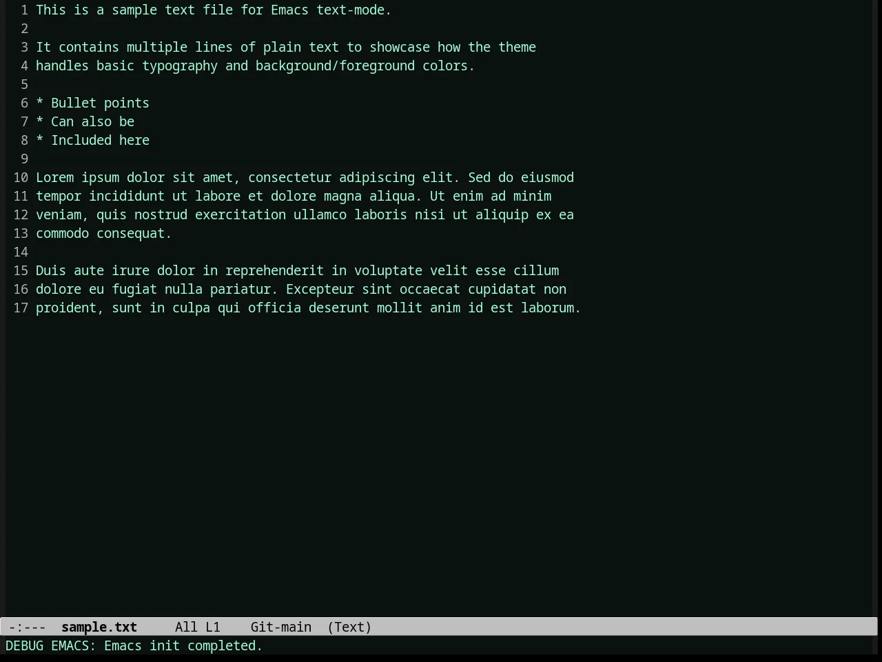 Toxi Theme in text-mode