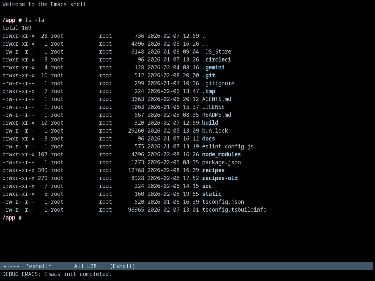 Tron Legacy Theme in eshell