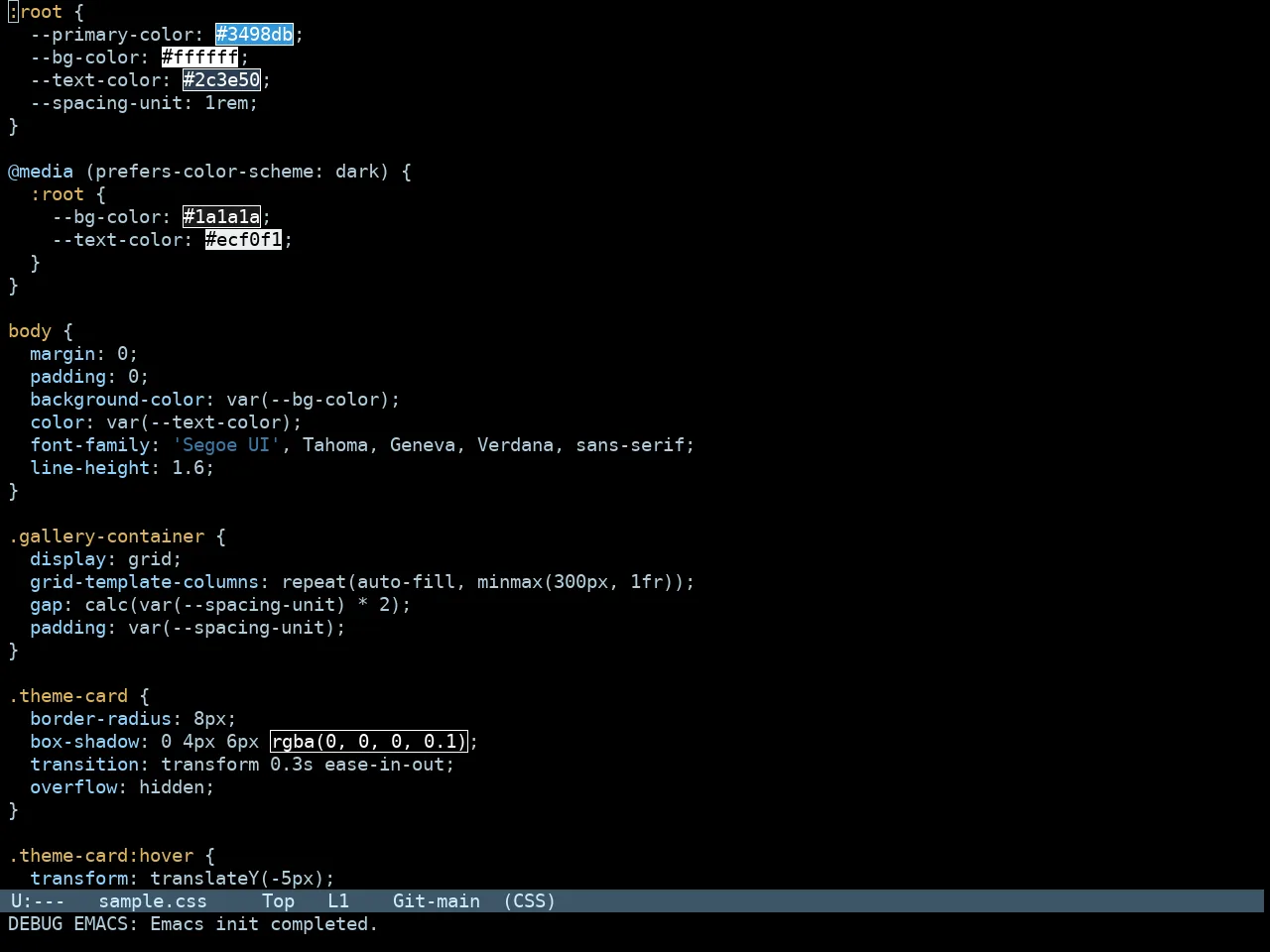 Tron Legacy Theme in css-mode