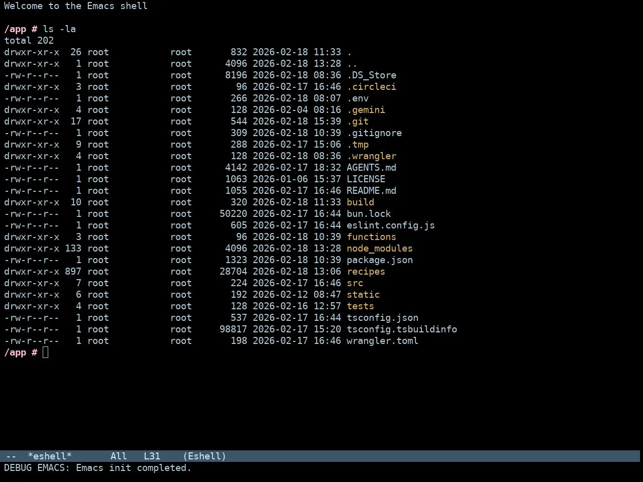 Tron Legacy Theme in eshell