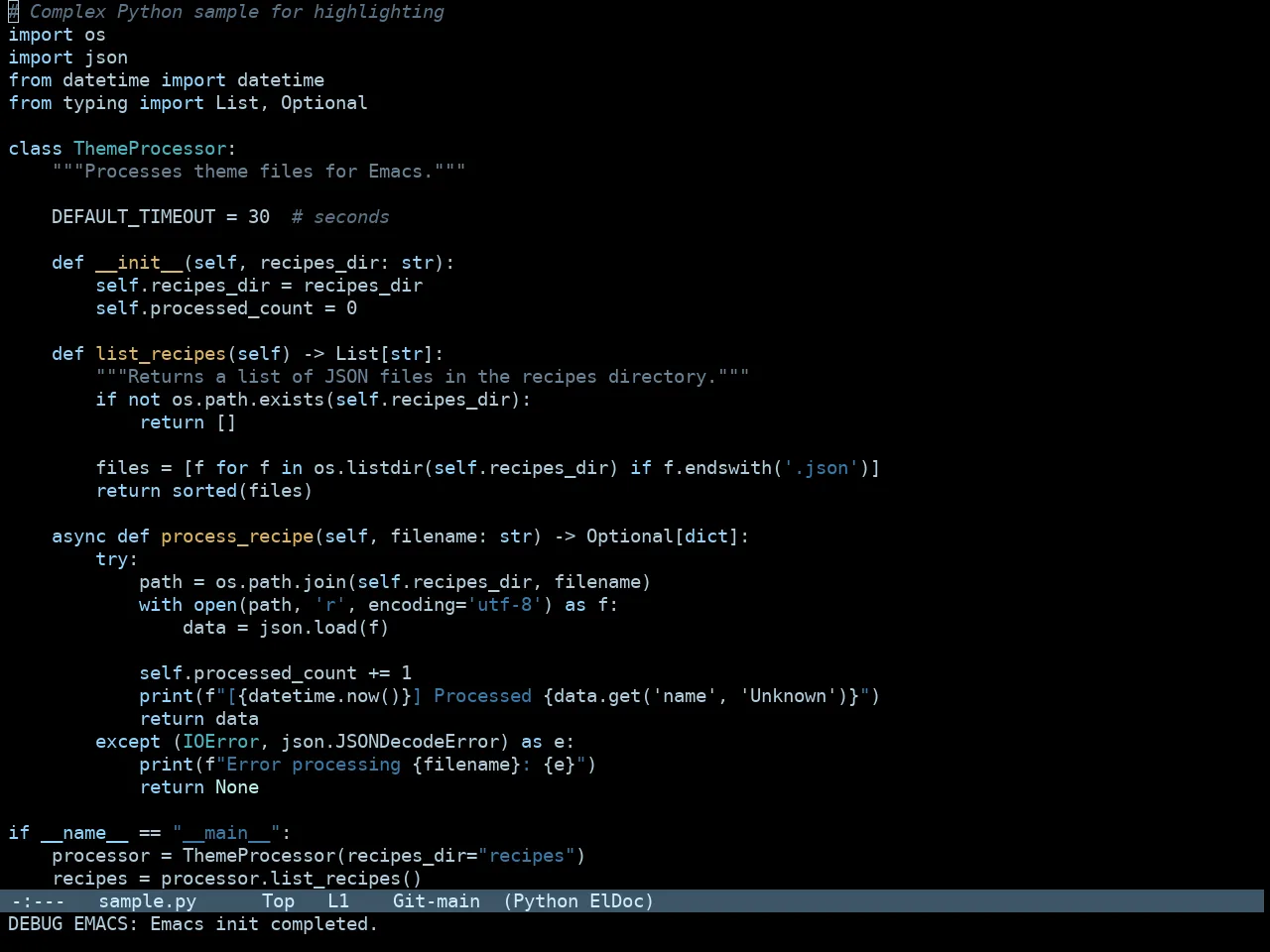 Tron Legacy Theme in python-mode