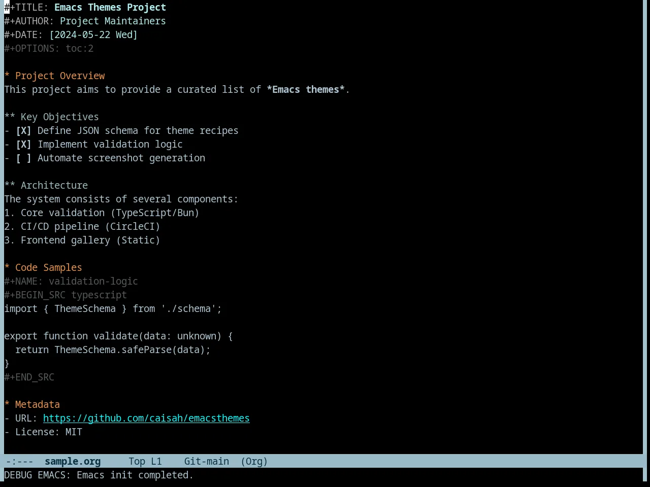 Tron Theme in org-mode