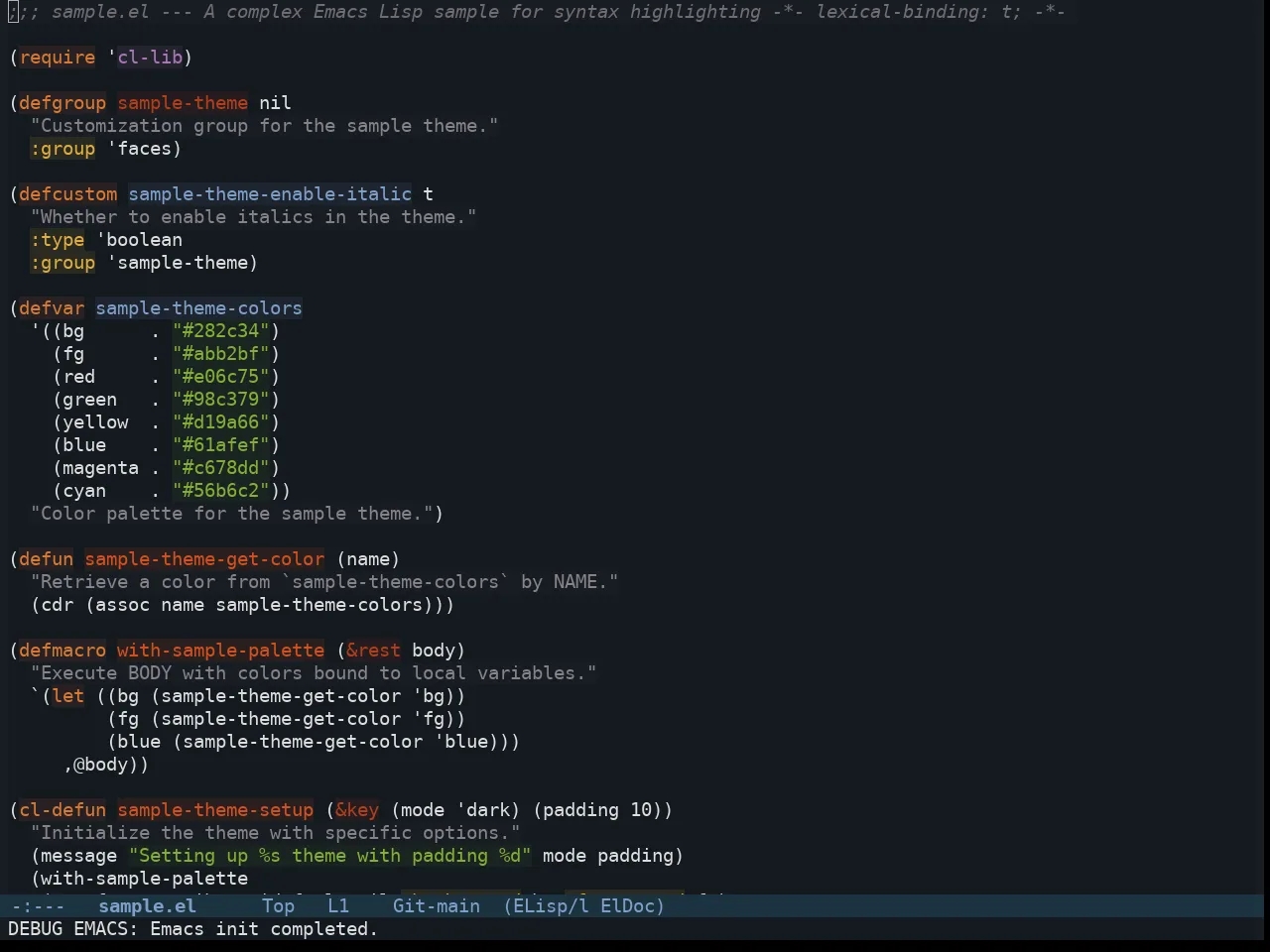 Twilight Anti Bright Theme in emacs-lisp-mode