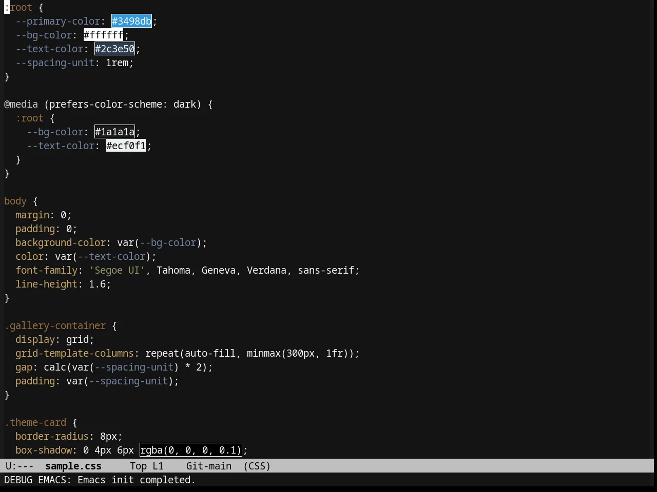 Twilight Theme in css-mode