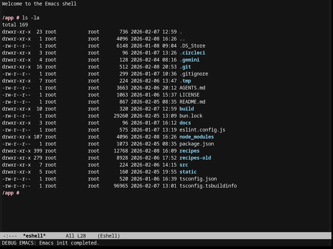 Twilight Theme in eshell