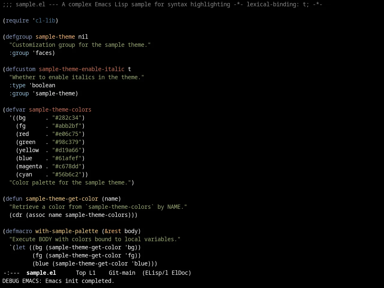 Ujelly Theme in emacs-lisp-mode