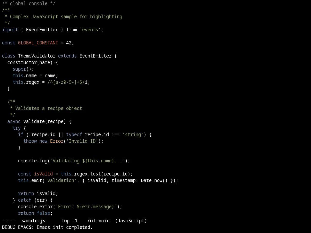 Ujelly Theme in javascript-mode
