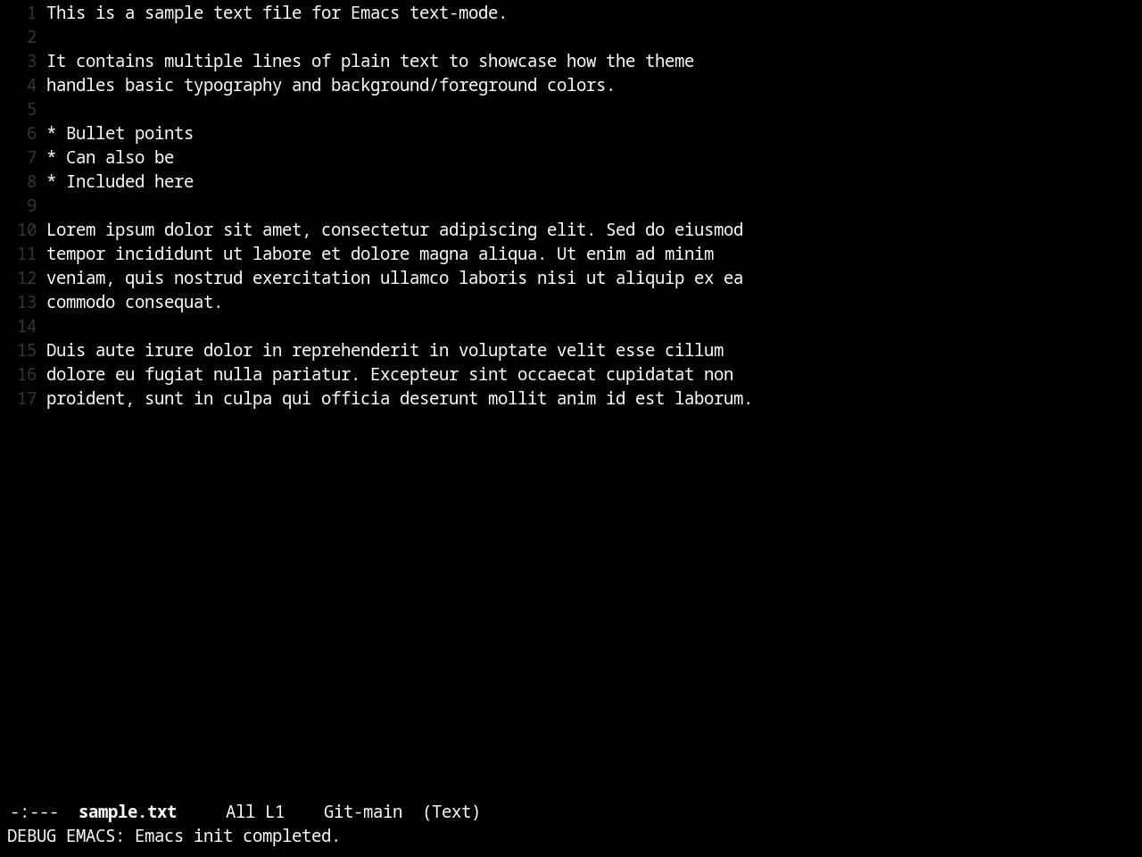 Ujelly Theme in text-mode