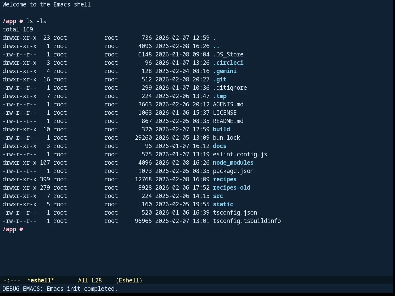Underwater Theme in eshell