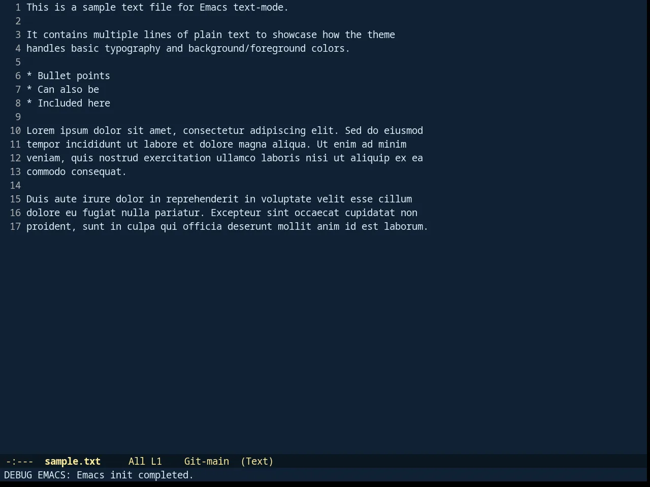 Underwater Theme in text-mode