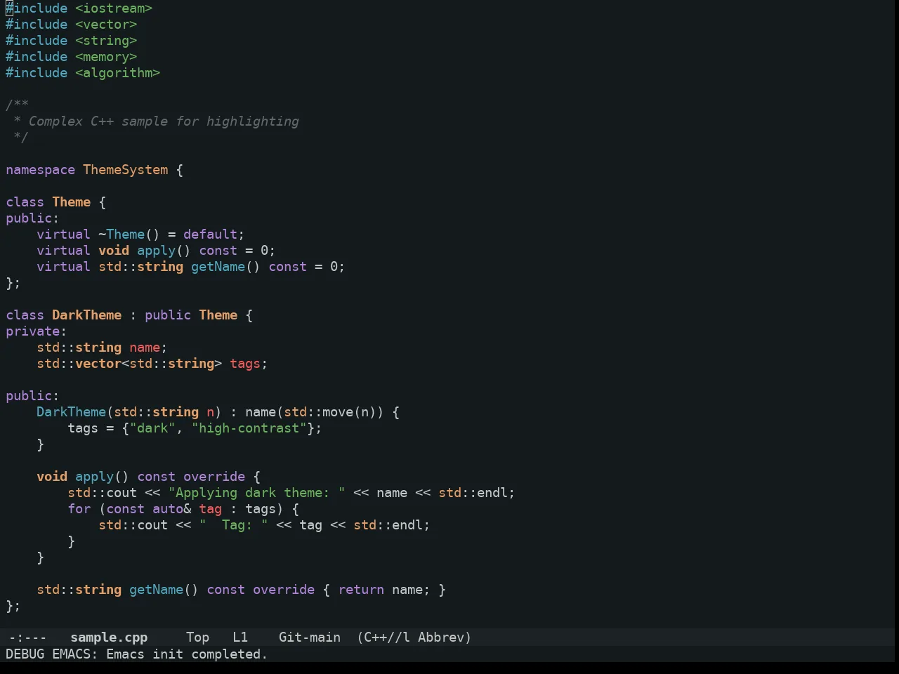 Uwu Theme in c++-mode