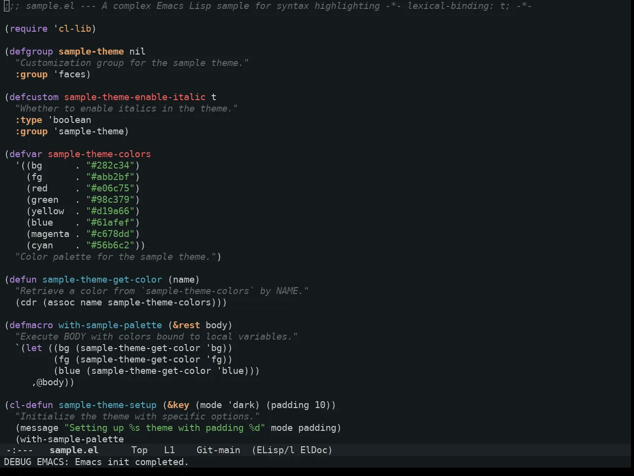 Uwu Theme in emacs-lisp-mode