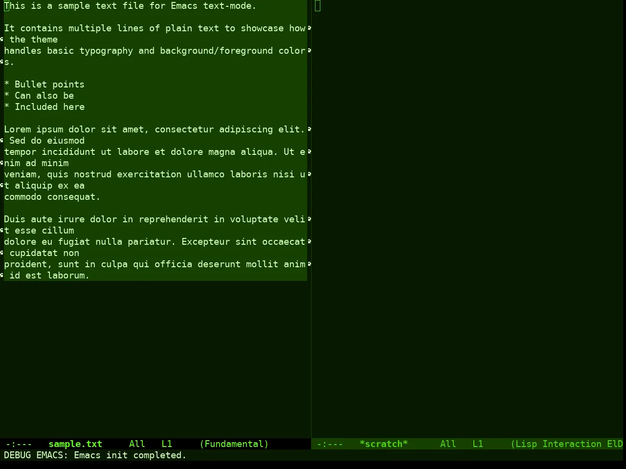 Vegetative Theme in fundamental-mode