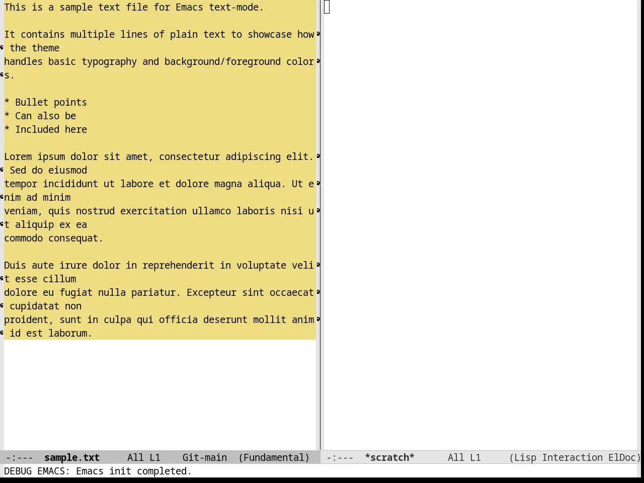 Vim Colors Theme in fundamental-mode