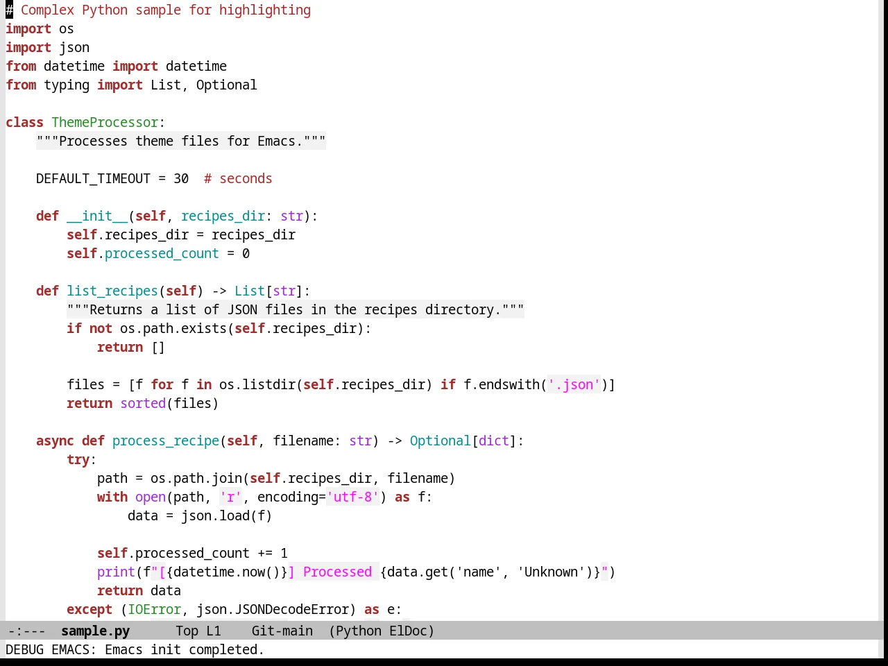 Vim Colors Theme in python-mode