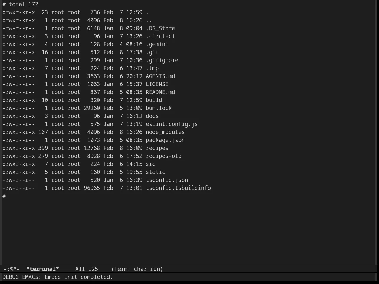 VS Dark Theme in term