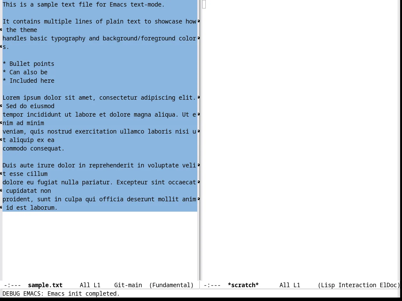 VS Light Theme in fundamental-mode