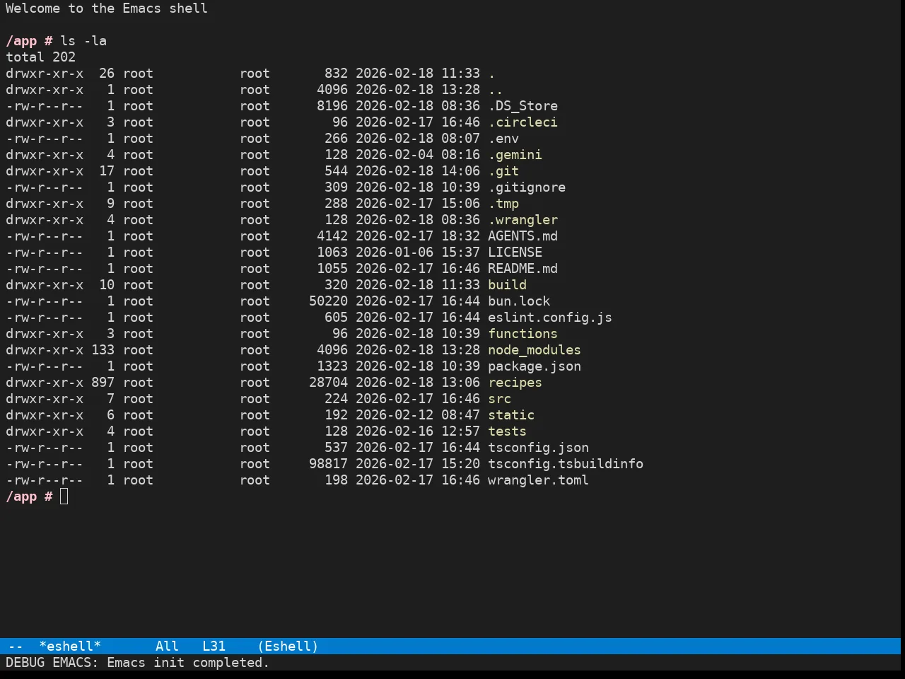 Vscode Dark Plus Theme in eshell