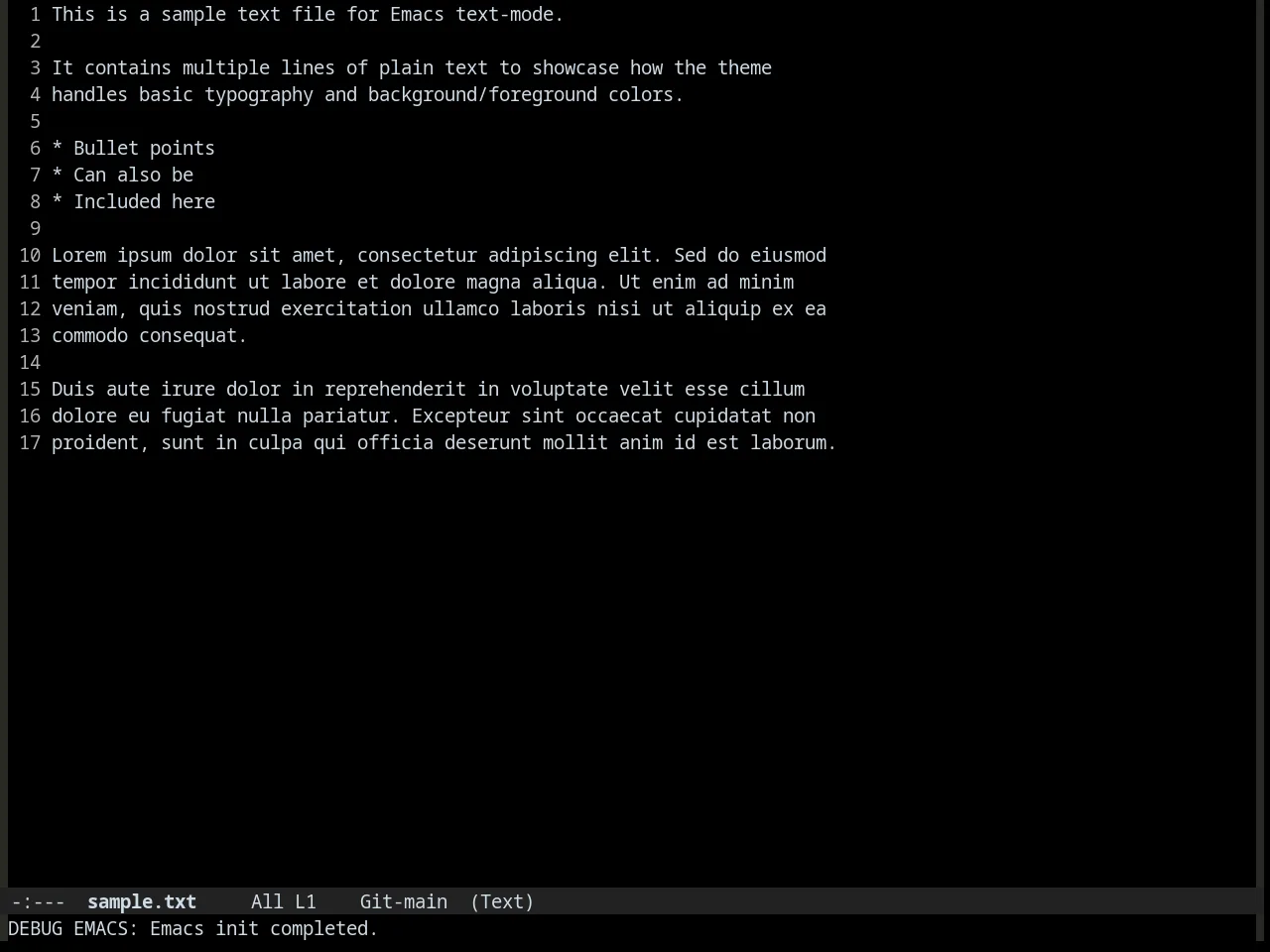 Waher Theme in text-mode