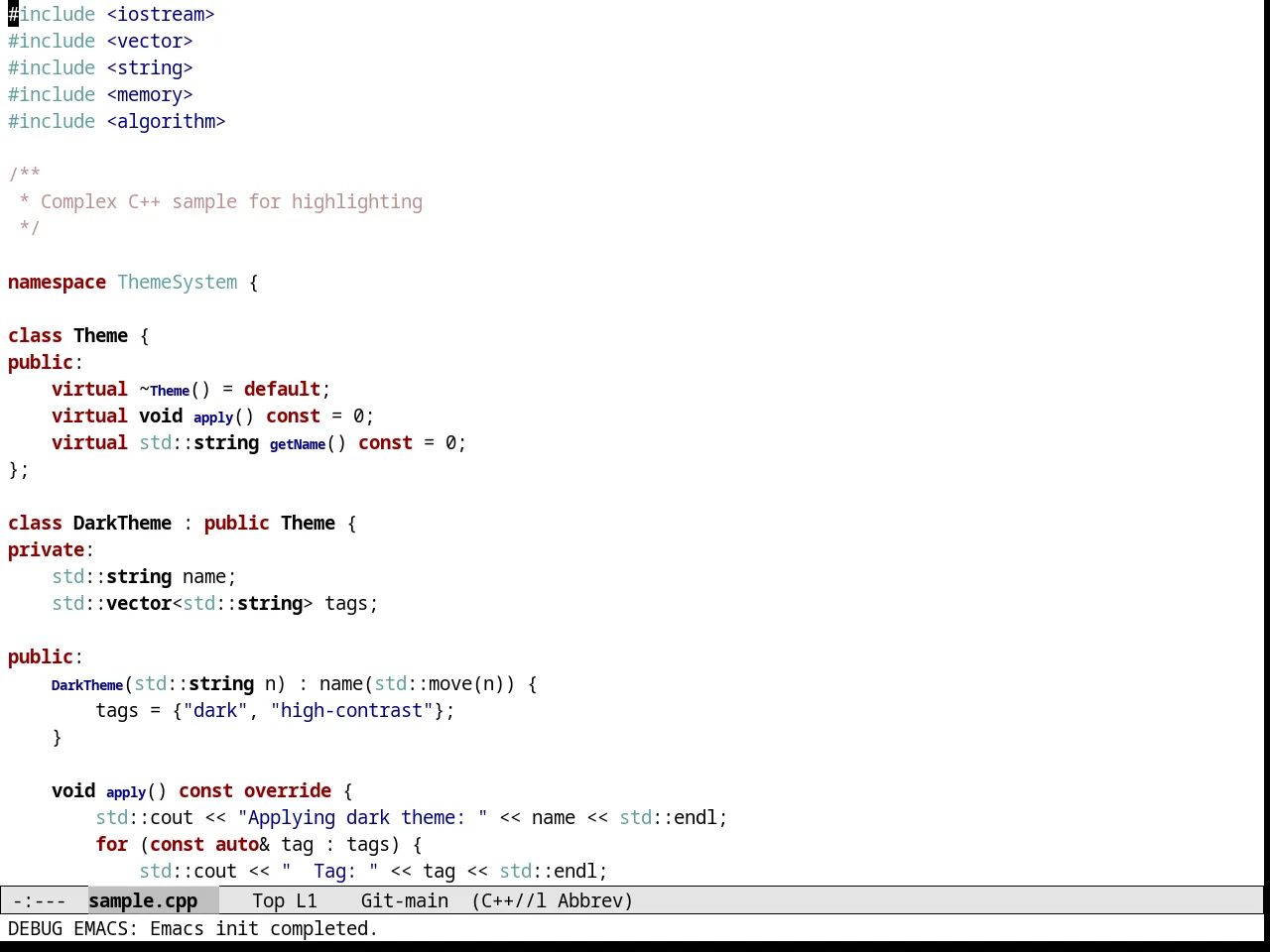 Whateveryouwant Theme in c++-mode