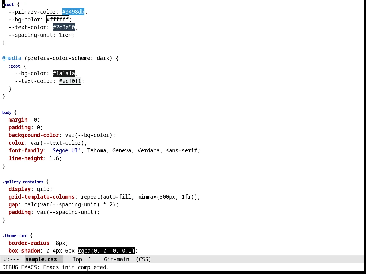 Whateveryouwant Theme in css-mode