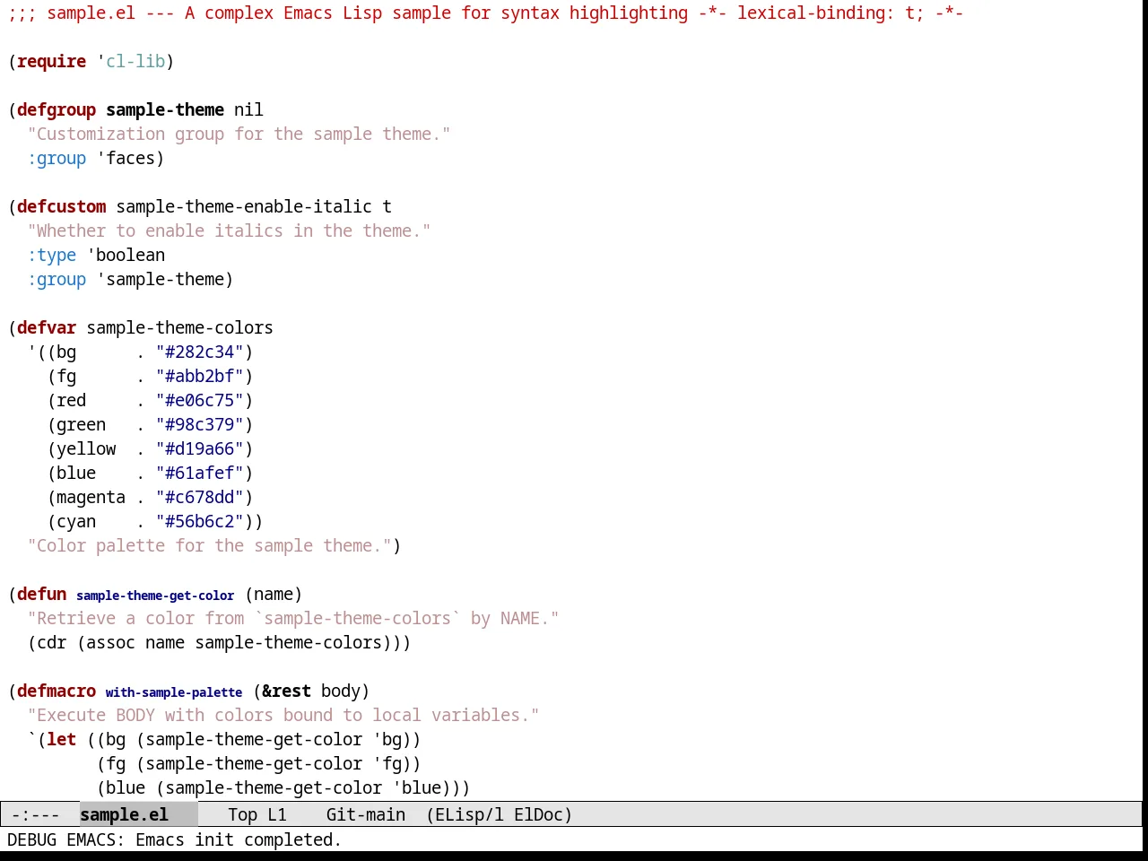 Whateveryouwant Theme in emacs-lisp-mode