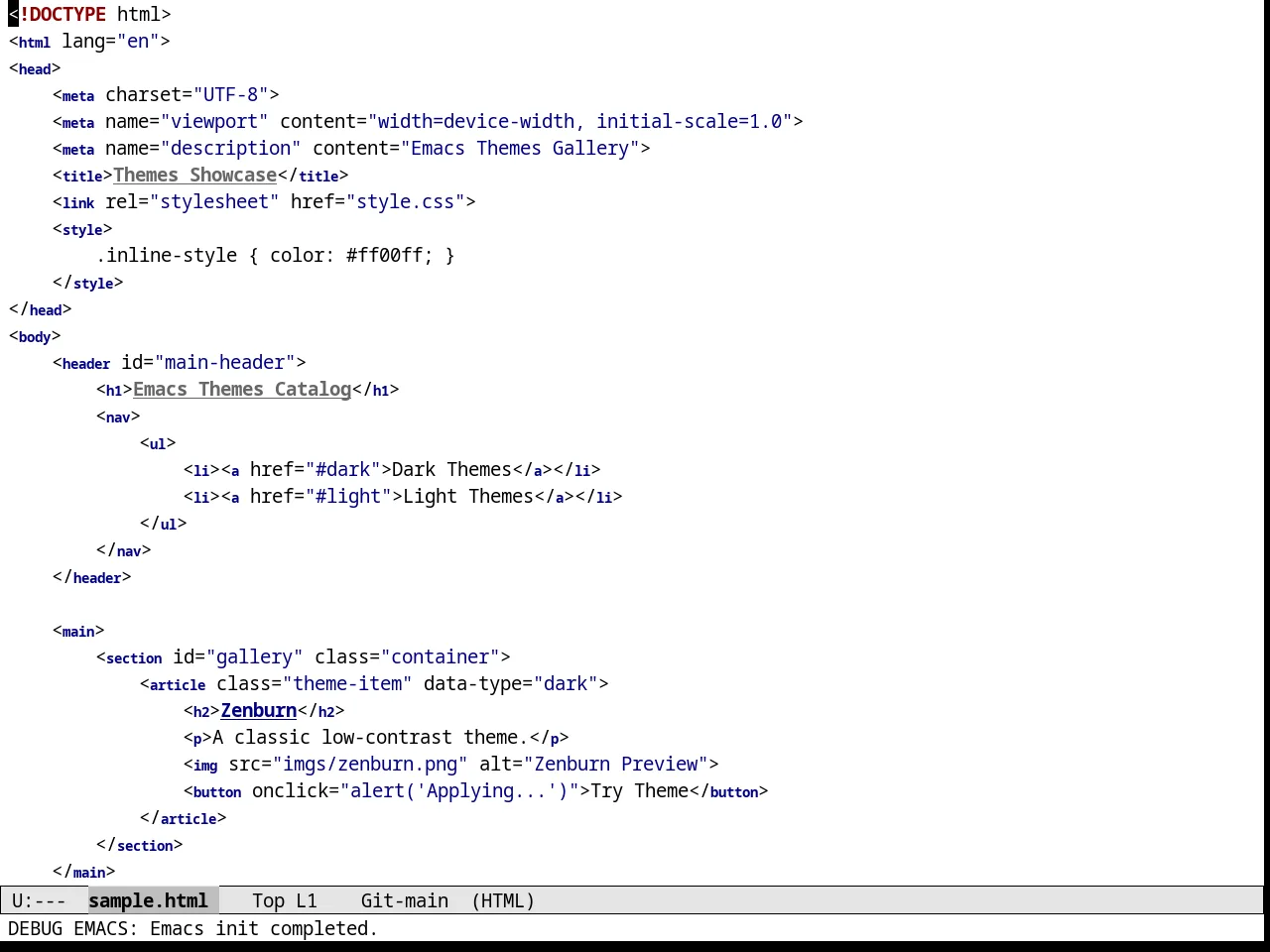 Whateveryouwant Theme in html-mode