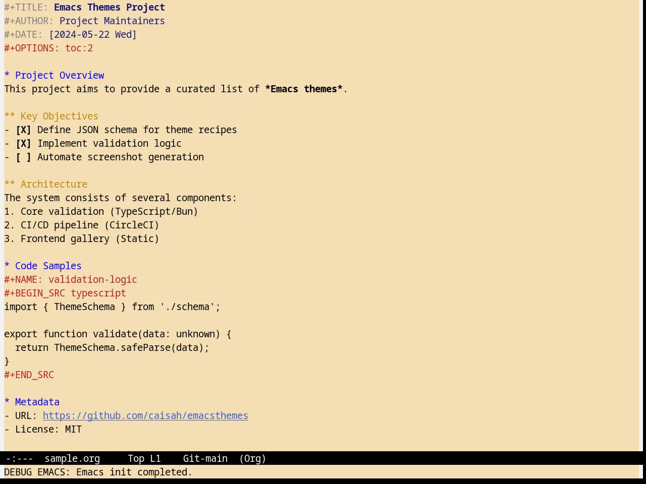 Wheat Theme in org-mode