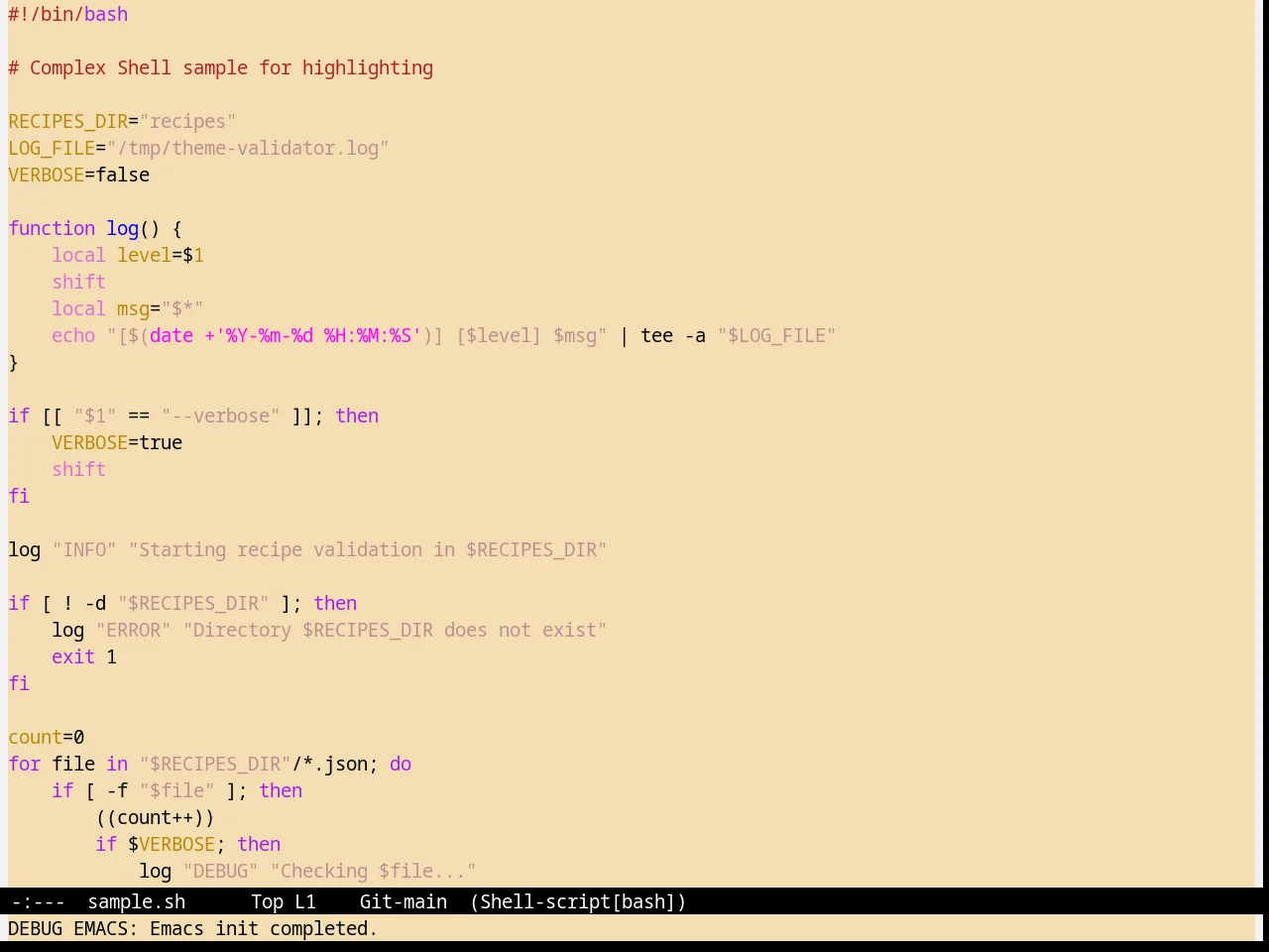Wheat Theme in sh-mode