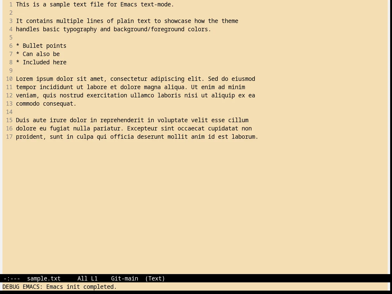 Wheat Theme in text-mode