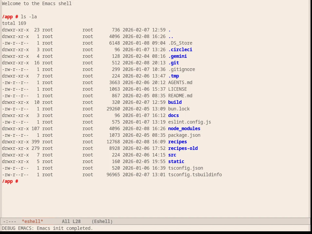 White Sand Theme in eshell