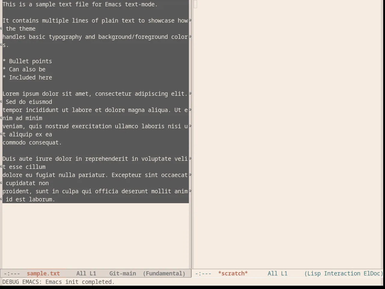White Sand Theme in fundamental-mode