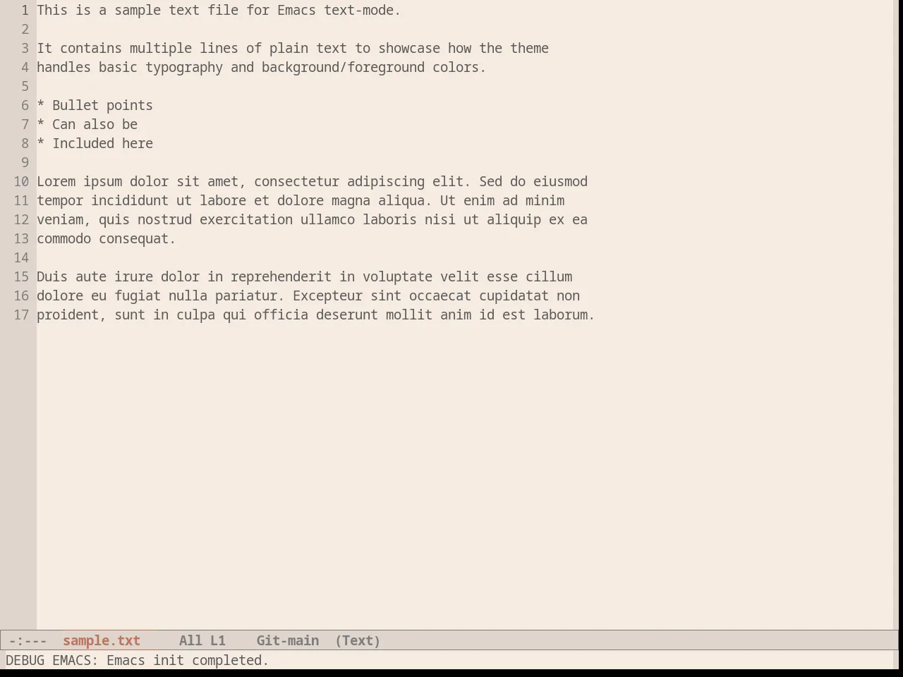White Sand Theme in text-mode