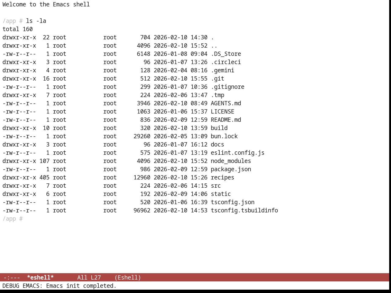 White Theme in eshell