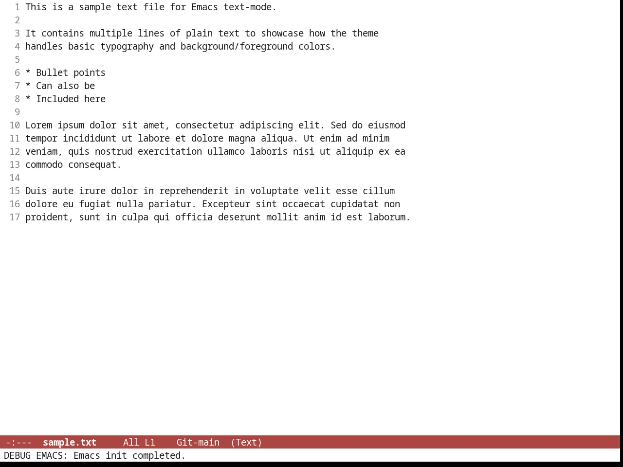 White Theme in text-mode