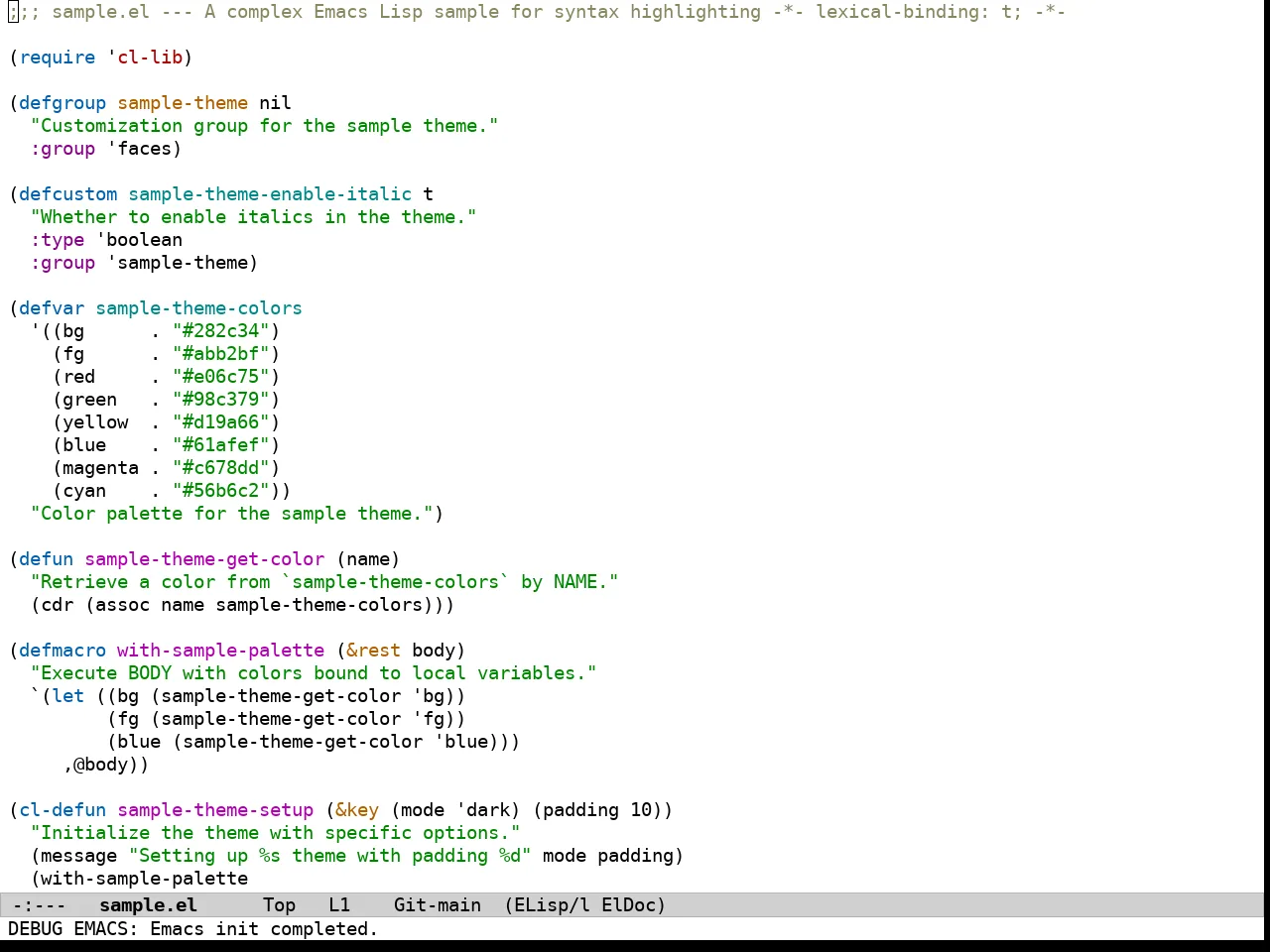 Wildcharm Light Theme in emacs-lisp-mode