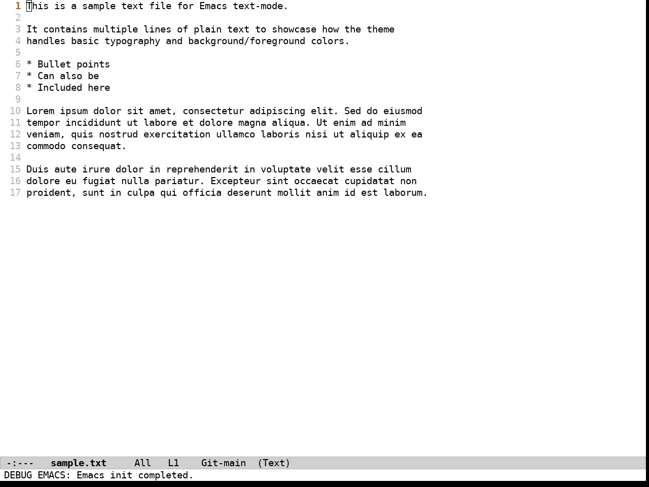 Wildcharm Light Theme in text-mode