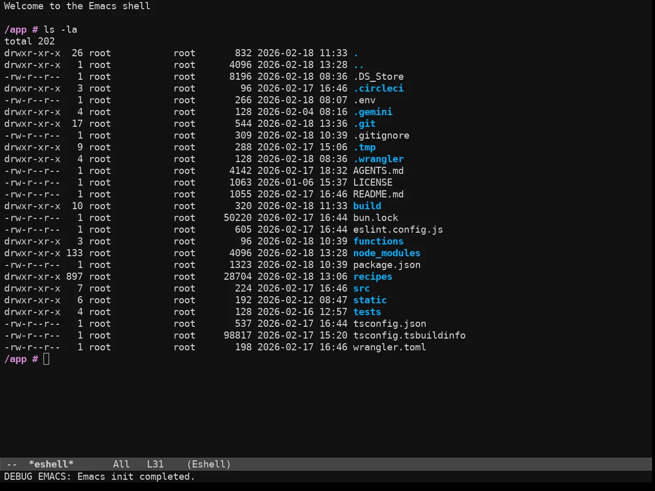Wildcharm Theme in eshell